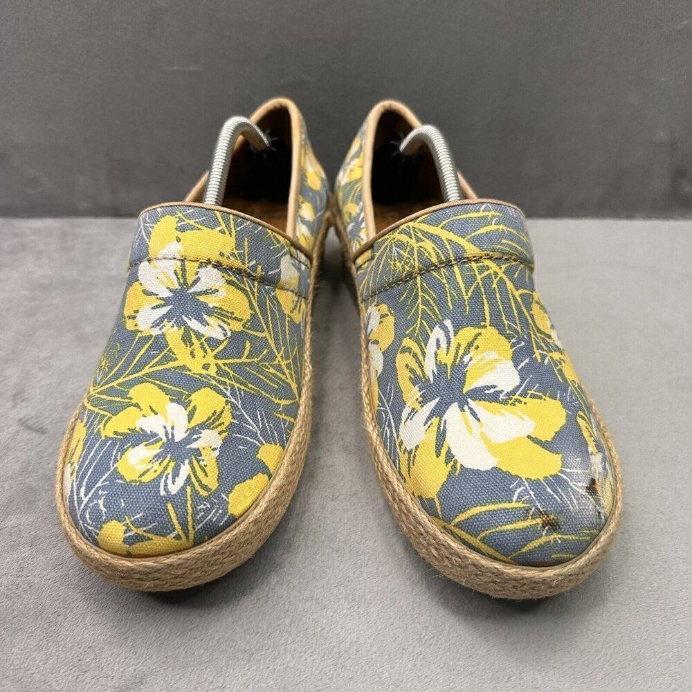 Dansko Victoria Tahiti‎ Womens Size 39 (8.5-9) Clog Blue Yellow Floral Canvas - Picture 2 of 10